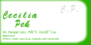 cecilia pek business card